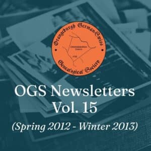 OGS Newsletters Vol. 15 (Spring 2012 - Winter 2013